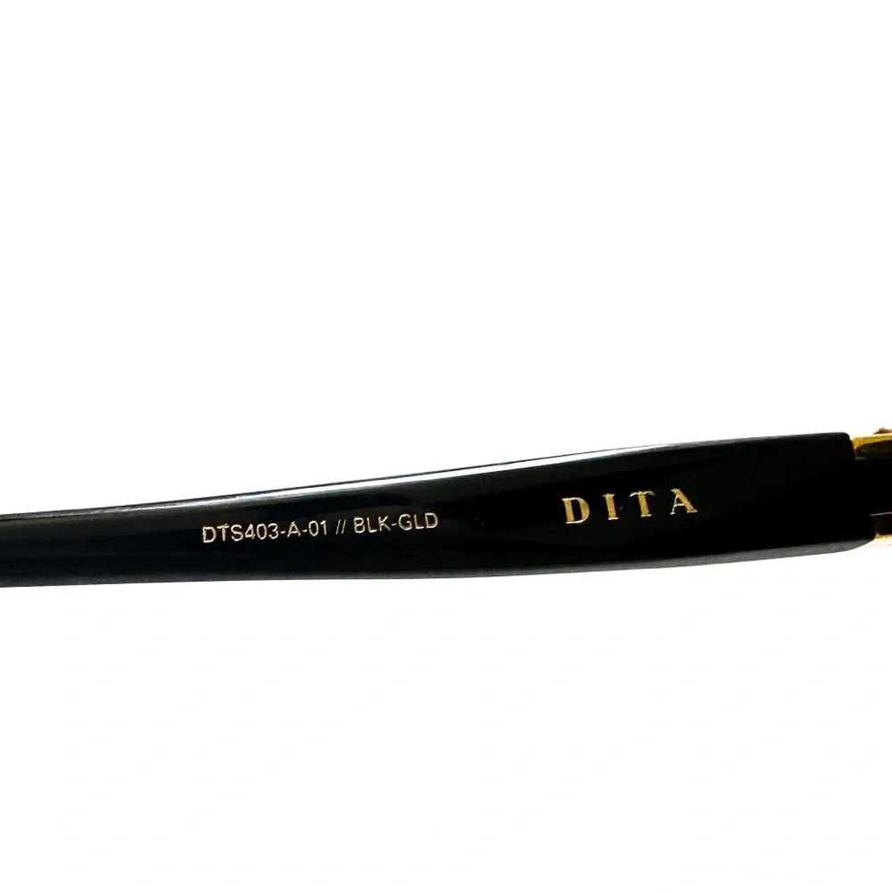Dita LXN-EVO Luxury Eyewear Matte Black Yellow Gold Navigator Men's Sunglasses